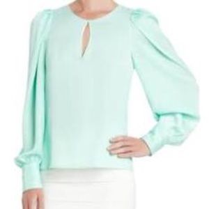 BCBGMaxAzria Shina Mint Long Sleeve Top Size XS